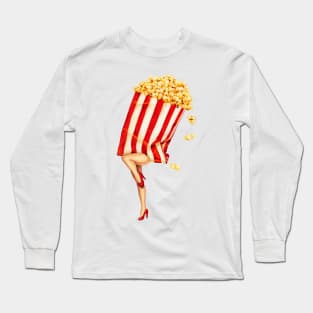 Movie Girls Popcorn Girl Long Sleeve T-Shirt